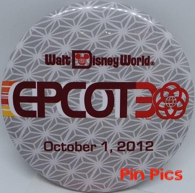 Epcot 30 Button - Oct 1 2012