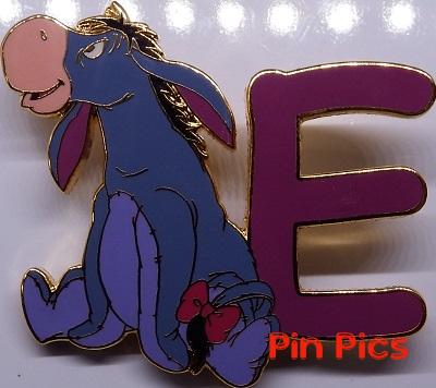 Disney Auctions - Alphabet Pin - E (Eeyore) Prototype