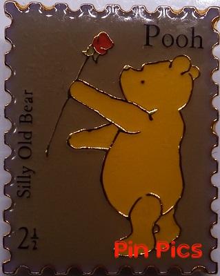 Classic Pooh w/Rose Stamp pin