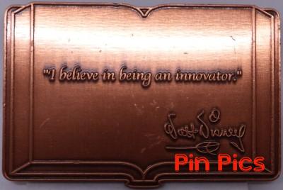 Disney Auctions - Walt Disney Book Quotation (I Believe In Being An Innovator)