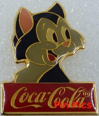 WDW - Figaro the Cat - 15th Anniversary - 1986 Coca-Cola Framed Set - Pinocchio - Black Kitten