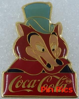 WDW - Foulfellow - 15th Anniversary - 1986 Coca-Cola Framed Set - Pinocchio - Red Fox in Top Hat