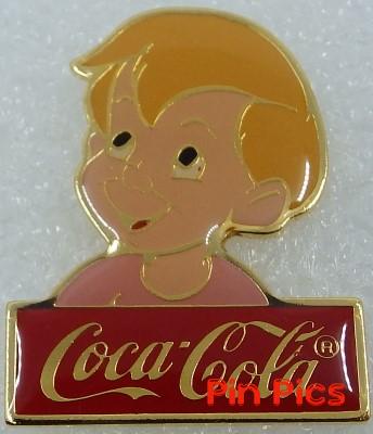 WDW - Michael Darling - 15th Anniversary - 1986 Coca-Cola Framed Set - Peter Pan - Little Boy with Blonde Hair