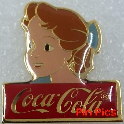 WDW - Wendy Darling - 15th Anniversary - 1986 Coca-Cola Framed Set - Peter Pan - Girl with Blue Bow