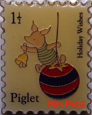 DL - Piglet - Holiday Wishes Piglet Stamp with Ornament