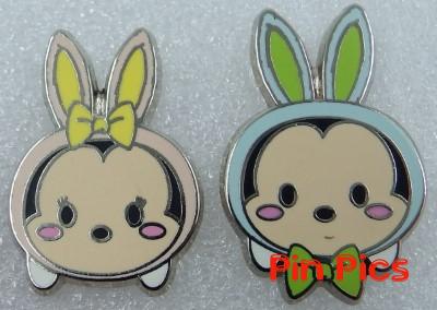 Easter Bunny Tsum Tsum 2 pin set - Mickey and Minnie