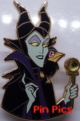 Walt Disney Family Museum Maleficent holding Jeweled Staff with Diablo