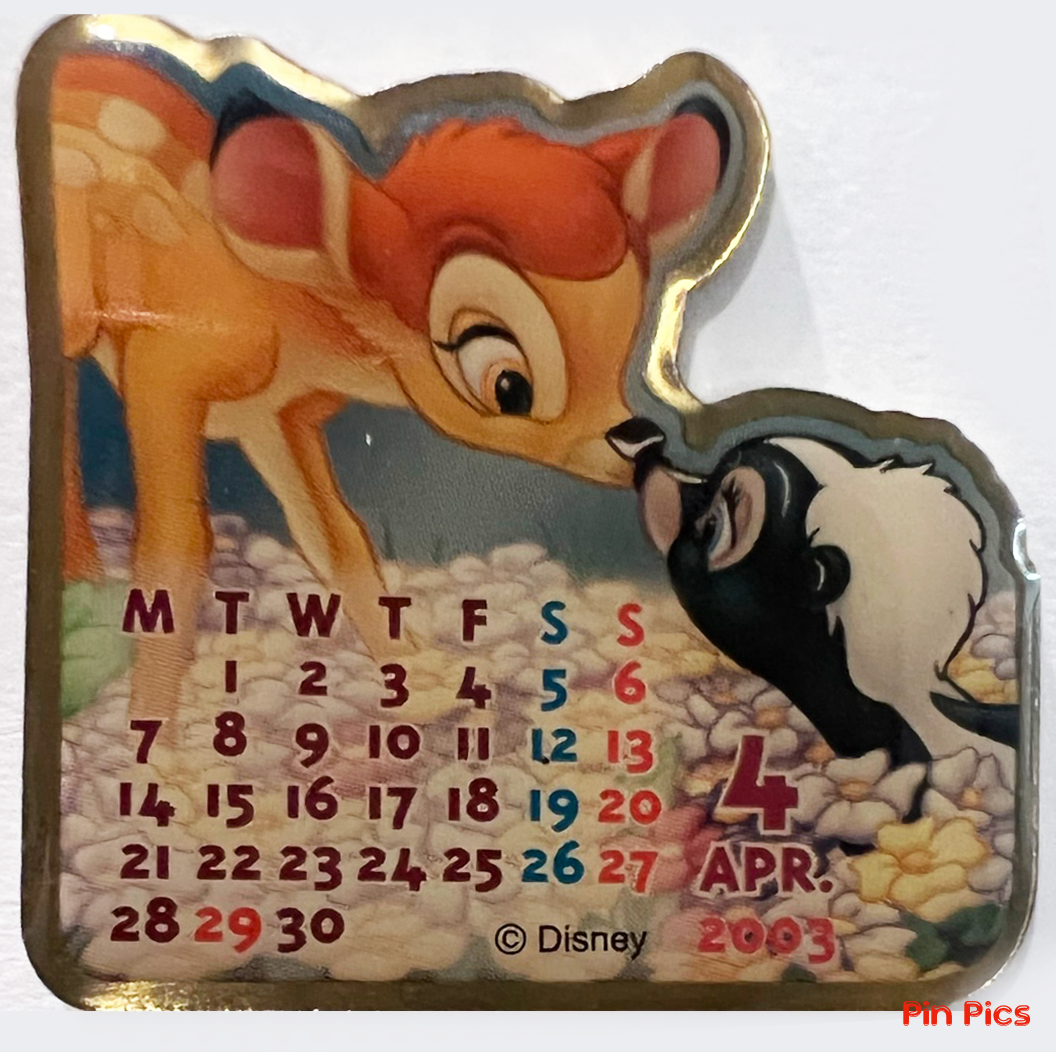JDS - Bambi & Flower - Bambi - April - Sweet Kiss Calendar 2003
