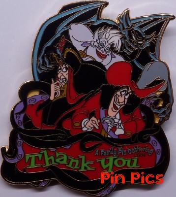 WDW - Ursula, Chernabog, Captain Hook & Jafar - Villains - Thank You Gift - A Family Pin Gathering