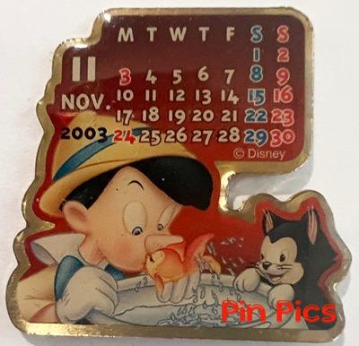 JDS - Pinocchio, Cleo & Figaro - Pinocchio - November - Sweet Kiss Calendar 2003