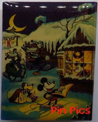 Magical Moments Season's Greetings Series -- Mickey Serenades Minnie Christmas Card