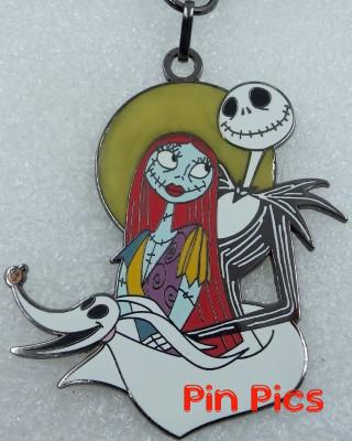 Lanyard Medal and Pin Set - Tim Burton's The Nightmare Before Christmas - Jack, Sally, and Zero Lanyard Medallion Only