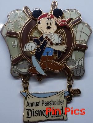 DLR - Mickey Mouse - Pirates of the Caribbean Legend of the Golden Pins - Passholder Exclusive/Dangle/3D