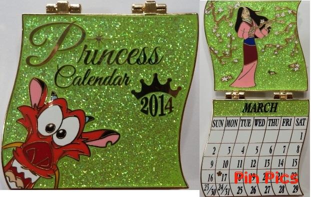 DSSH - Mulan and Mushu - March - Princess - Calendar