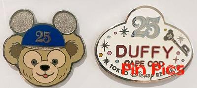 TDR - Duffy and Name Tag - 25th Anniversary Set - Disney Bear - TDS - Cape Cod