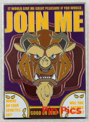 WDW - Beast - Recruitment Poster - Heroes Vs Villaiins - Join Me - Beauty and the Beast