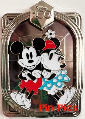 DEC - Mickey and Minnie - Celebrating With Character - Disney 100 - Silver Frame