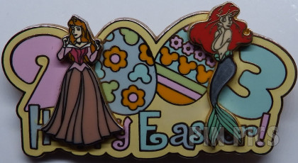 WDW - Aurora and Ariel - Build A Pin - Happy Easter - 2003