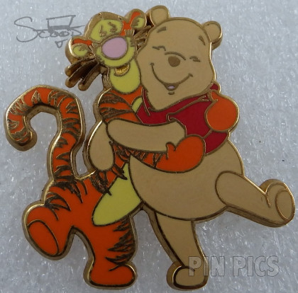 DLR - Tigger & Pooh Hugging - Cast Member Lanyard Series - Pooh Friends