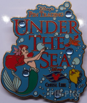 DCL Pin Trading Under The Sea - Logo pin Ariel & Flounder