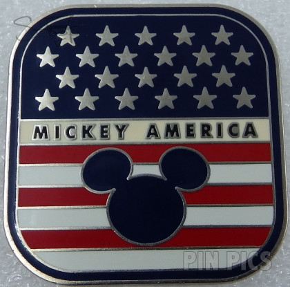Mickey Head Icon - USA Flag - America