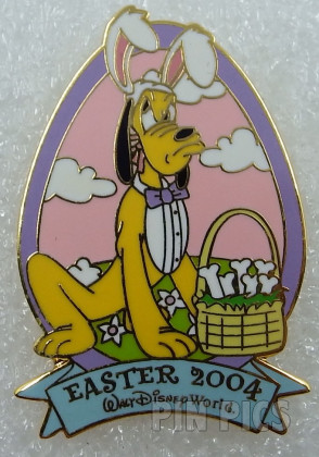 WDW - Pluto - Easter 2004 - Holiday - Wearing Rabbit Ears - Egg