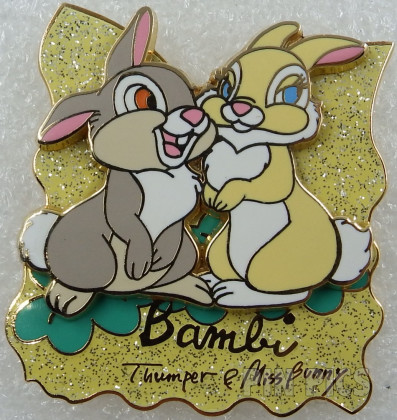 M&P - Thumper & Miss Bunny - Bambi - Sweet Friends Heart - From a 5 Pin Set