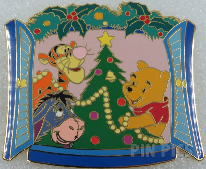 Disney Auctions - Christmas Window (Pooh, Eeyore & Tigger)
