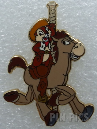WDW - Chip as Woody on  Bullseye - Character Carousel - Mystery Tin