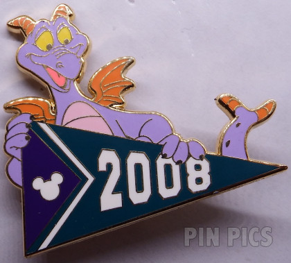 WDW - Pin Trading University - Disney's Pin Celebration 2008 - Pennants Boxed Gift Set (Figment Only)