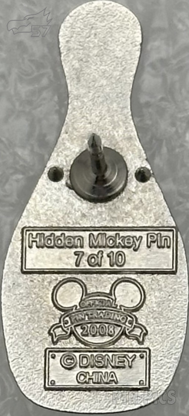 65475 - DL - Hades - Bowling Pin Villains - Hidden Mickey Lanyard 2008