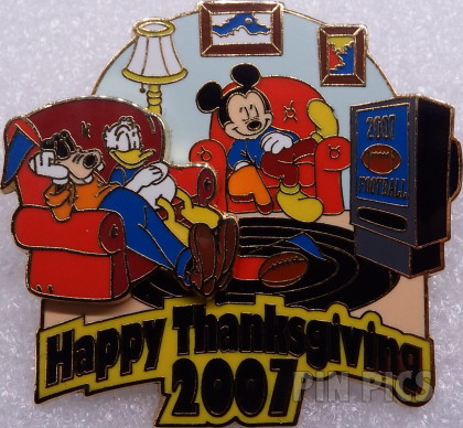 WDSB - Thanksgiving 2007 - Mickey, Donald & Goofy Watch Football (ARTIST PROOF)