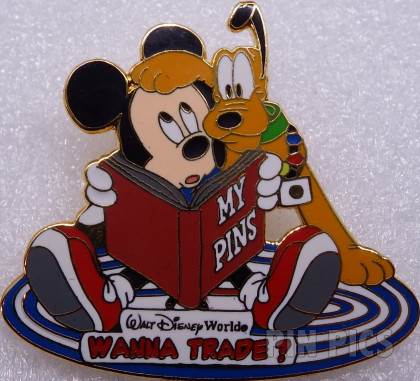 WDW - Mickey & Pluto - Pin Book - Wanna Trade