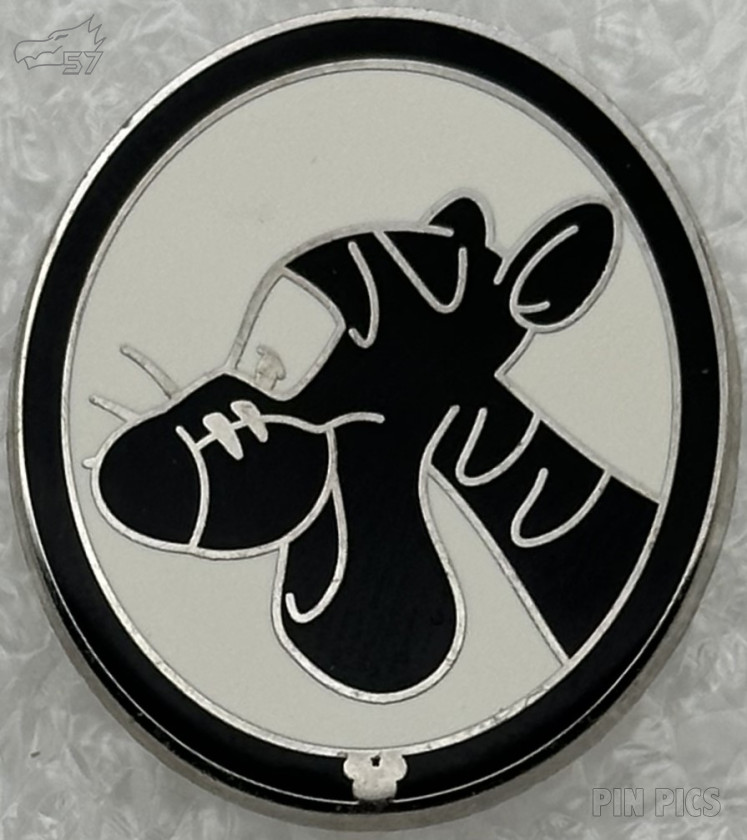 DL - Tigger - Facing Left in Black Oval Frame - Pooh Character Silhouette - Hidden Mickey 2009