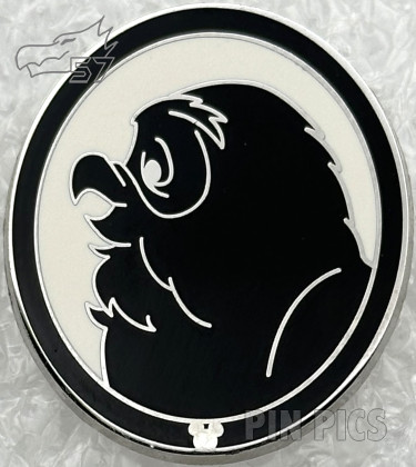 DL - Owl - Facing Left in Black Oval Frame - Pooh Character Silhouette - Hidden Mickey 2009