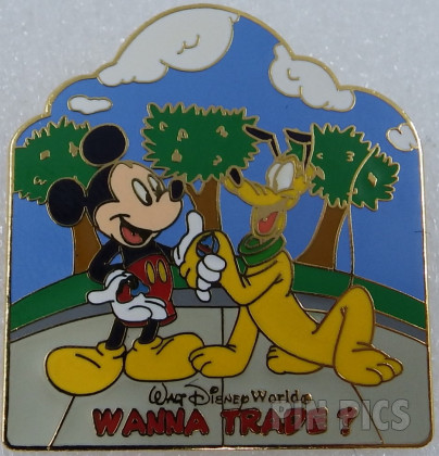 WDW - Mickey & Pluto by Trees - Wanna Trade