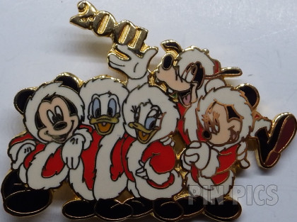 JDS - Fab 5 - Goofy, Mickey Mouse, Minnie, Donald Duck & Daisy - Christmas 2001