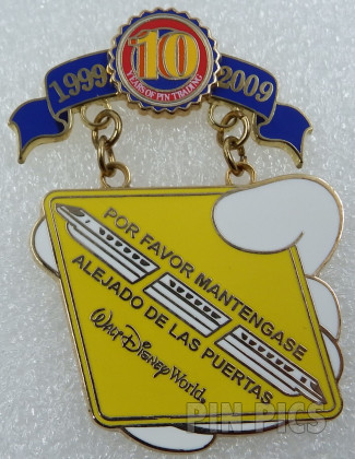WDW - Disney Pin Trading 10th Anniversary - Tribute Collection - Spanish Monorail Message (ARTIST PROOF)