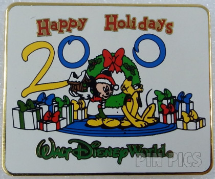 WDW - Mickey and Pluto -  Happy Holidays 2000
