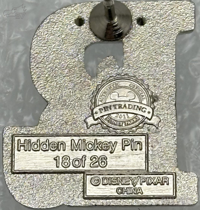 82340 - DL - R for Rhino - Alphabet - Bolt - Hidden Mickey 2011
