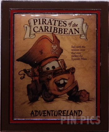WDW - Pirates of the Caribbean - Pixar Cars Attraction Poster - Booster 