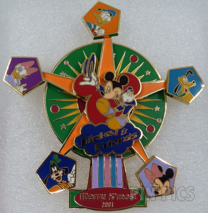M&P - Mickey, Goofy, Donald , Minnie, Pluto & Daisy - Merry Christmas Ferris Wheel