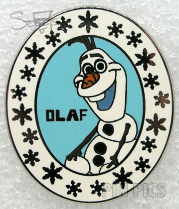 Olaf - Frozen - Booster - Oval with Snowflakes