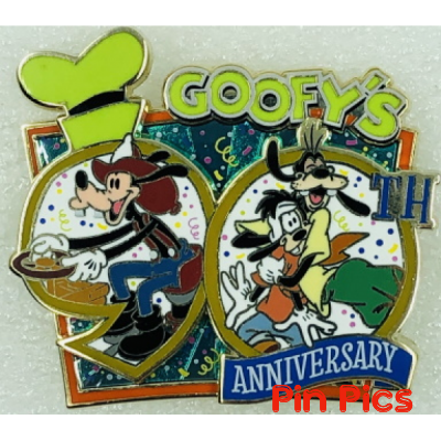 WDW - Goofy Fireman and Goofy with Max - Then And Now - Goofy 90th Anniversary