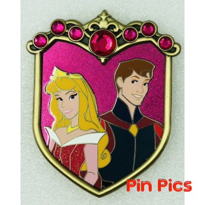 WDI - Aurora in Pink and Prince Phillip - Couples Crest - Prince Princess - Sleeping Beauty
