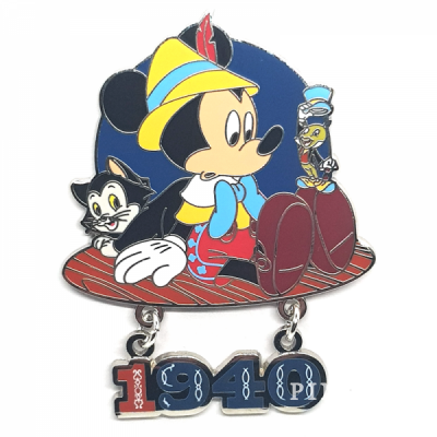 DLP - Mickey as Pinocchio with Figaro and Jiminy - Pin Trading Event - It All Started with a Mouse