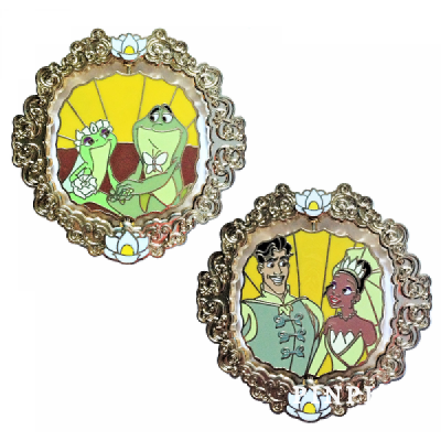 Tiana and Naveen - Princess and the Frog - 10th Anniversary - Gold Frame