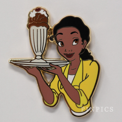 DSSH - Tiana - Pin Trader Delight - Princess and the Frog - GWP - Girl in Yellow Top Serving Ice Cream