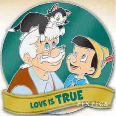 WDW – Love is an Adventure 2017 – Love is … Mystery Pin Set – Love is True – Pinocchio and Gepetto