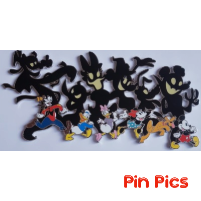 DLP - Mickey, Minnie, Pluto, Donald, Daisy and Goofy - Shadow - Halloween - Jumbo